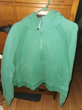 Lululemon Women’s Half-Zip Croppes Hoodie Pullover - Green XL/XXL